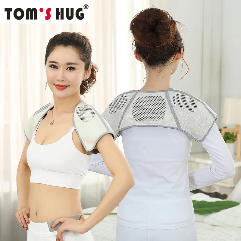 Tom\'s Hug Brand Self-heating Belt Back Support Shoulder Guard Bamboo Charcoal Brace Gym Sport Injury Back Pad Belts Keep Warm