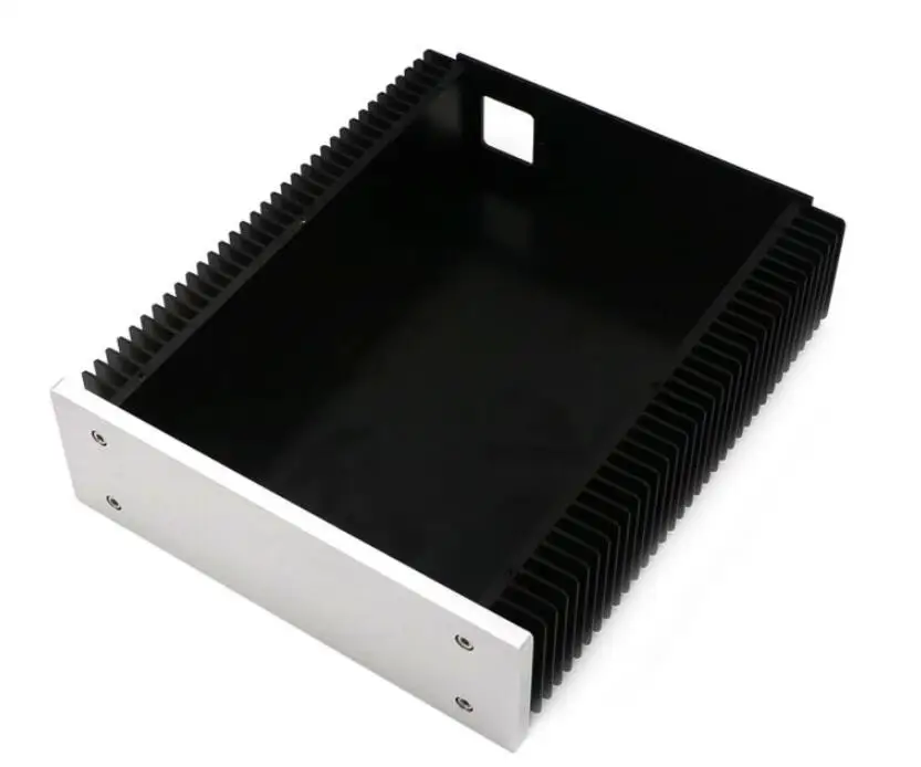 

2107 Aluminum Power amplifier chassis Amp case Linear power supply box with heat sink
