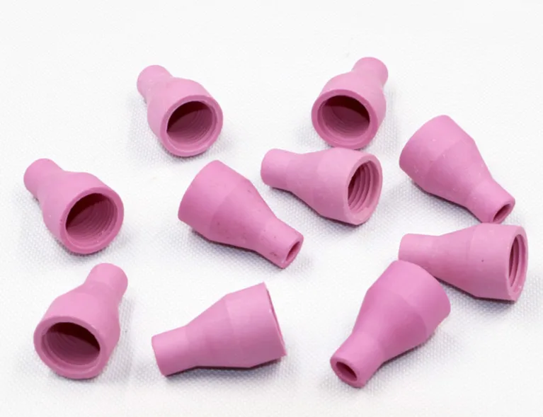 Pistola de soldadura de arco de argón, 50 piezas, QQ-150A, boquilla de cerámica, manga protectora, accesorios de cabeza de pistola