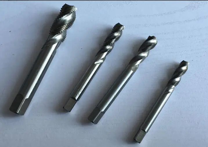 Grifos estriados en espiral para mano derecha, M6 x 0,5 M6 x 0,75 M6 x 1,0mm, manos de máquina, grifo de tornillo HSS