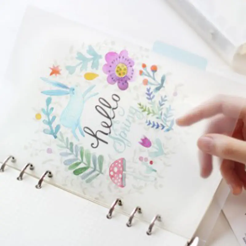 A5/A6 PVC PP Sheet Planner Dividers for Spiral Notebook Organizer Accessories inner page binder