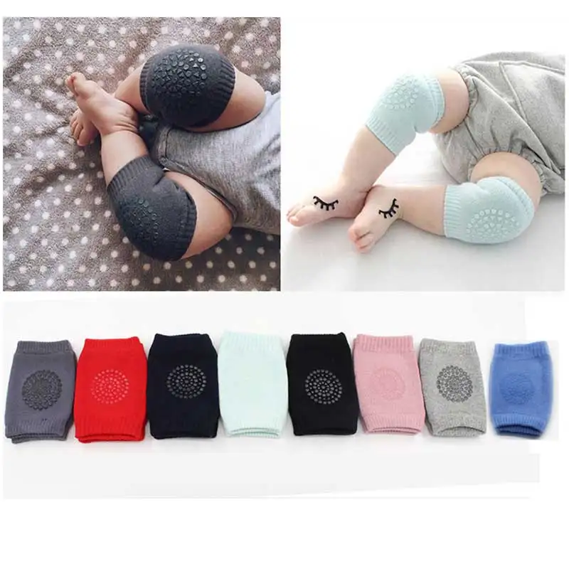 Sepasang Bantalan Lutut Bayi Perlindungan Tempurung Lutut Bayi Jaring Tebal Penghangat Kaki Antilembap Katun Bantalan Lutut Bayi Baru Lahir Bantalan Lutut Antilicin