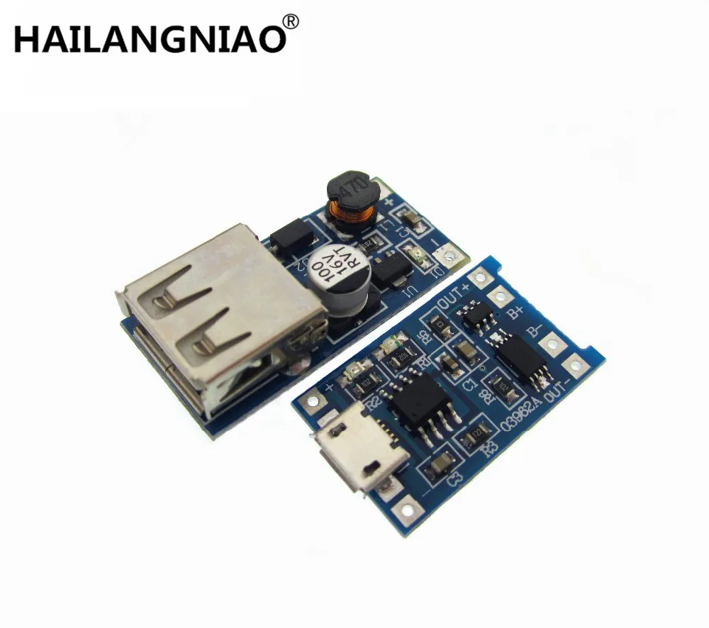 5 paar 0,9 V ~ 5 V 600MA Usb-ausgang ladegerät Dc-dc-boost-wandler mit TP4056 1a Mini USB lithium-lademodul