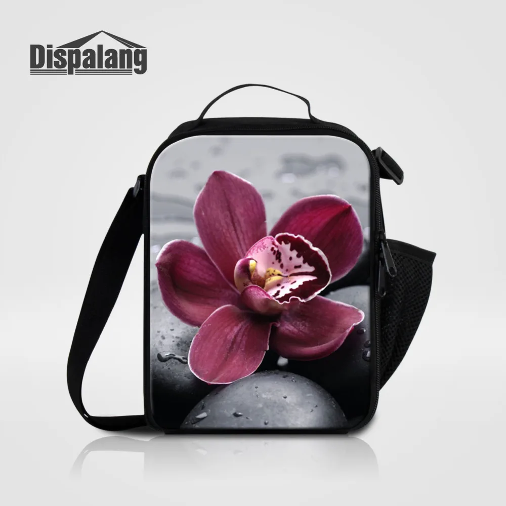 

Dispalang Small Lunch Bag For Office Worker Flower Printing Insulated Kids Lunch Totes Carry Thermal Portable Picnic Food Bag