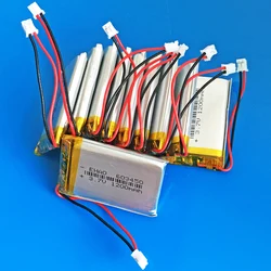 10 szt. Akumulator litowo-polimerowy Lipo 3,7 V 1200 mAh 603450   + Wtyczka JST PH 2,0 mm 2Pin do kamery z rejestratorem GPS i Bluetooth