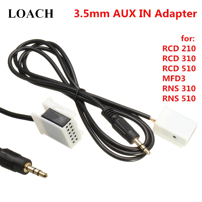 Auto USB 3.5mm AUX IN Adapter Radio MP3 Player Cable for Kabel for Volkswagen VW RCD210 RCD310 RCD510 MFD3 RNS310 RNS510 Series
