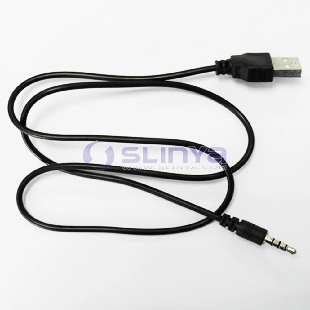 10 unids/lote de 1M USB macho a 3,5mm macho, Cable adaptador de conector de Audio para auriculares de 3,5mm, Cable auxiliar de Audio a USB 2,0, Cable de carga macho