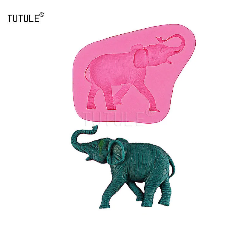 Gadgets - Elephant Flexible Silicone Mold for Polymer Clay Resin Soap Wax Plaster Paper, Metal Cabochons, Jewelry-Mold