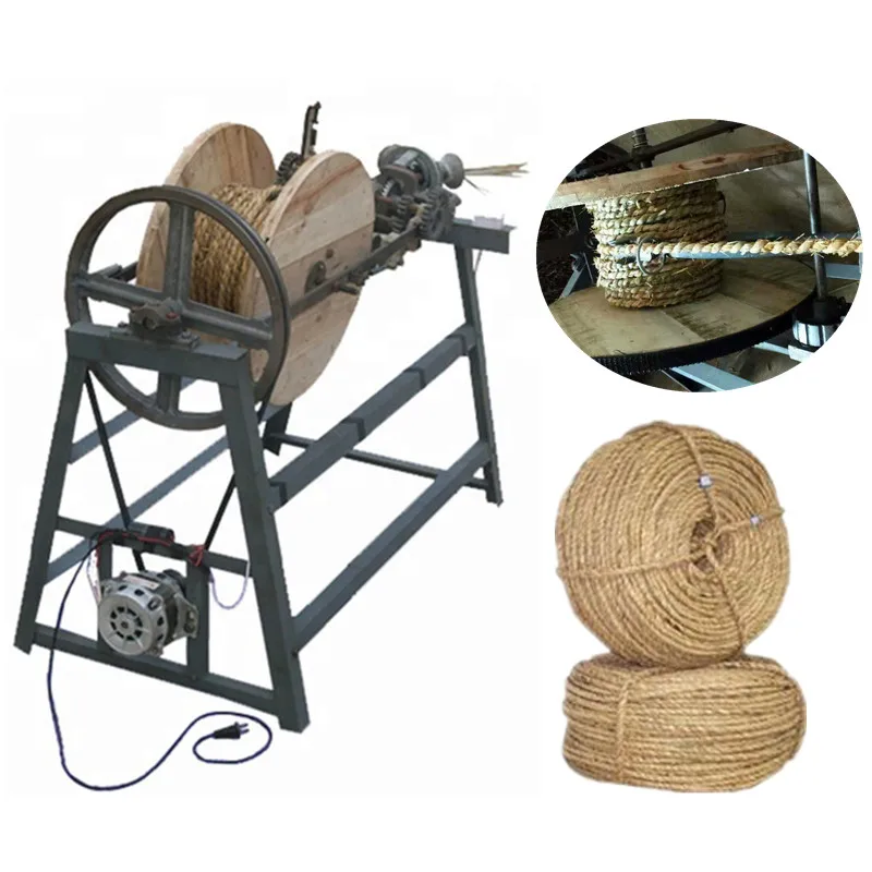 Low price straw rope spinning making machine grass rope knitting machine