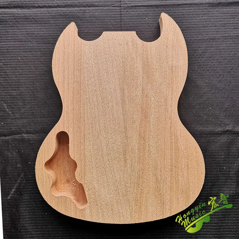 Electric Guitar Body Okoume Mahogany Wood Body Semi Finished Barrel Electric Guitar Accessories