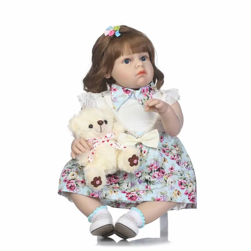 

70cm Soft Body Mini Silicone Baby Dolls Vinyl Reborn Babies Doll Girls Bebe 28inches Bonecas Play House Toys Photo Props odel