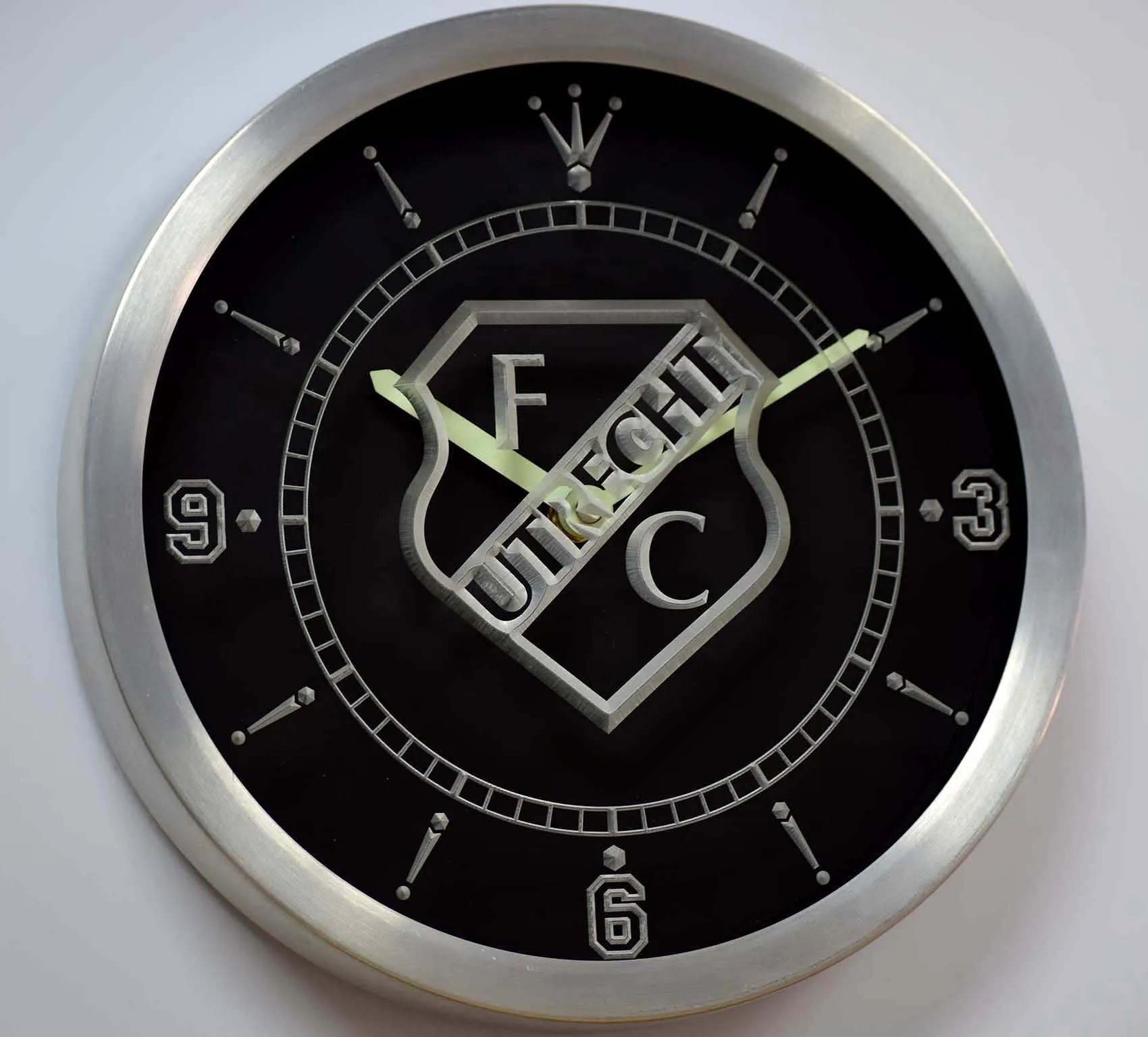 nc1007 FC Utrecht Football Club Eredivisie Neon Light Signs LED Wall Clock