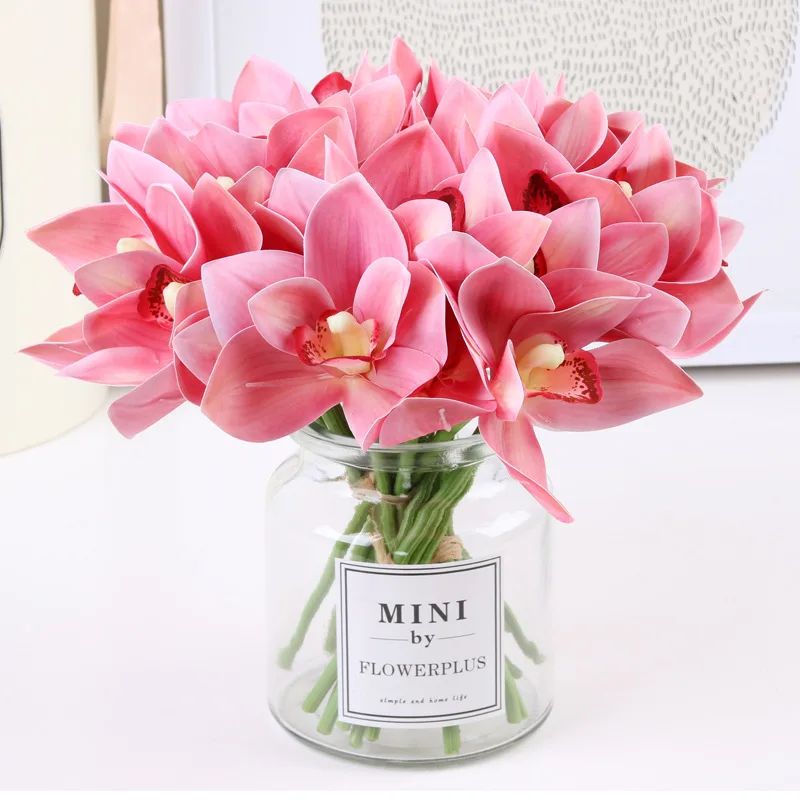 

3D printing artificial flowers, small bouquet, 6 head, for home, living room, table decoration, 3 pcs/lot