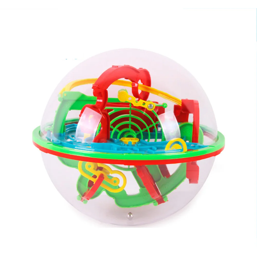 Large 100 Steps 3D Magic Intellect Maze Ball Track Puzzle Toy Perplexus Epic Game Children Adult Magnetic Balls Toys for Kids