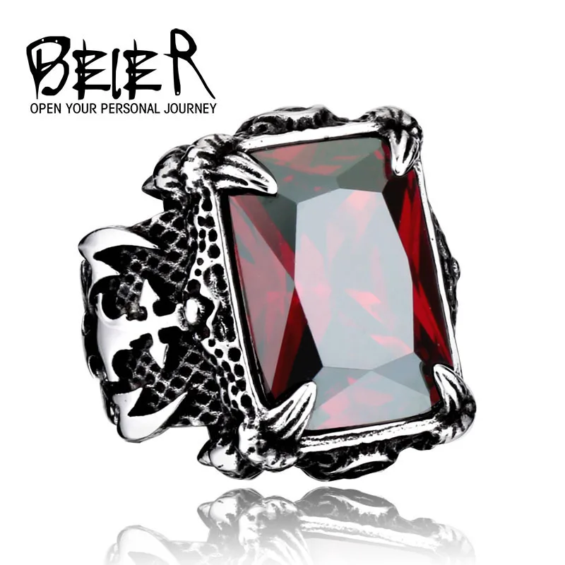 Beier new store 316L Stainless Steel ring top quality Punk Vintage New men vintage Jewelry Wholesale Factory Price LLBR8-183R