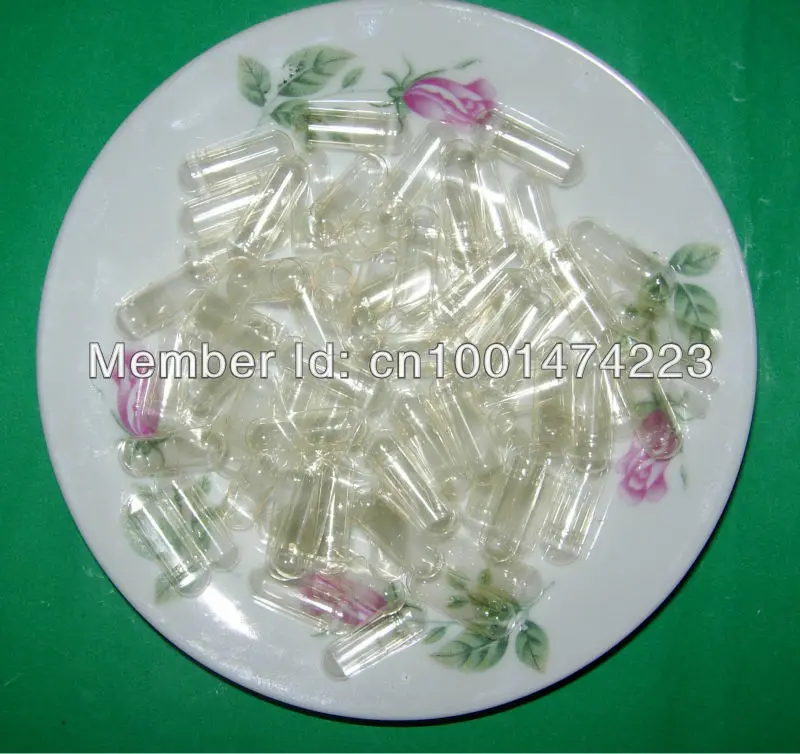 

0# 10,000pcs! joined or seperated capsules size 0,clear-clear empty capsules size 0,hard gelatin empty capsules