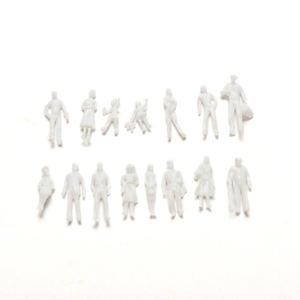 100 Pcs/set DIY 1:100 White Toys Scale Models People Unpainted Landscape Models Model Building Kits