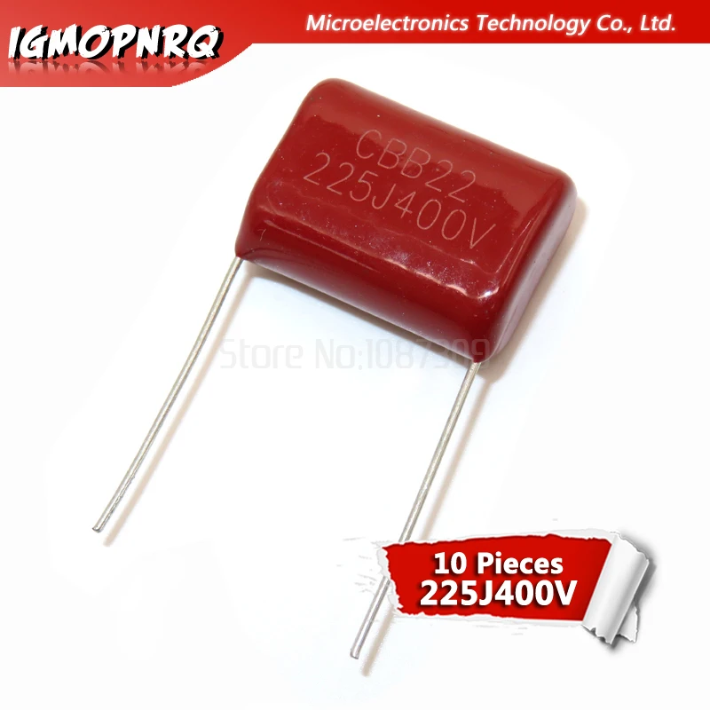 10 sztuk 400V225J 2.2UF skok 20M 225J400V 225 400V 2200PF igmopnrq CBB kondensator folii polipropylenowej nowy