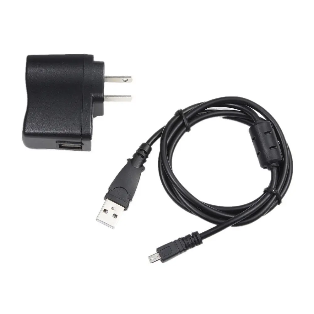 USB AC/DC Adapter Battery Charger Cord For Olympus VG-140 VG-130 VH-210 Camera