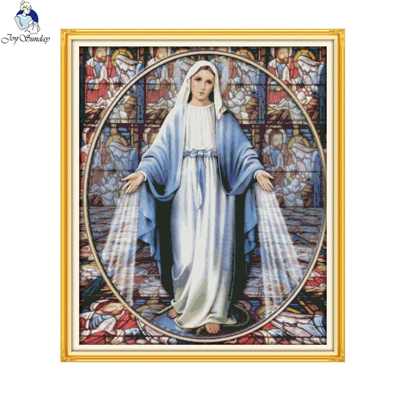 Joy Sunday Virgin Mary (6) Counted Cross Stitch DIY 14CT and 11CT For Embroidery Home Decor Needlework Factory Wholesale