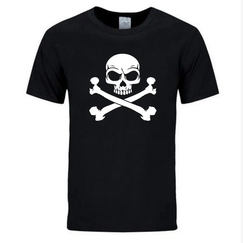 Man Summer Fashion Brand Clothing Skull T Shirt Cool Bloodcurdling Hip Hop Tee 100% Cotton Crew Neck Casual Short Sleeve Tee