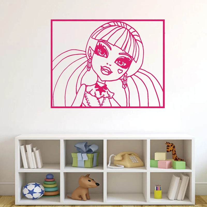 Monster High Draculaura Girls Wall Art Vinyl Decal Home Decor Sticker Mural, k2050A