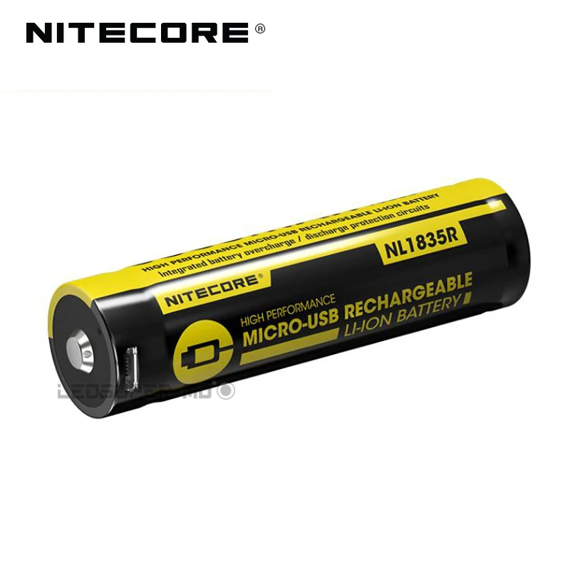 Original Nitecore NL1835R 3500mAh 18650 Micro-USB Rechargeable Li-ion Battery with Charging Port