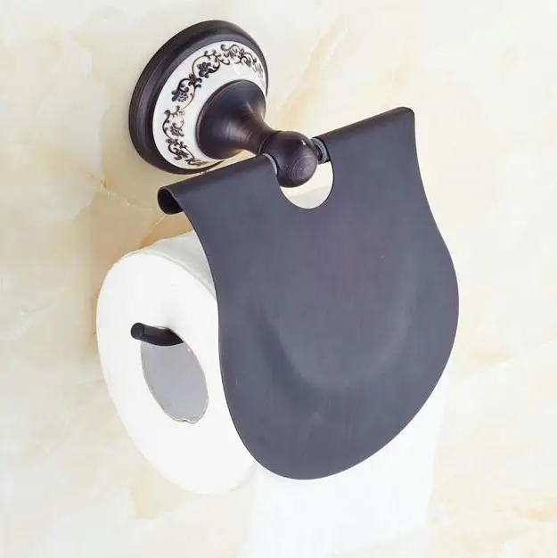 Black poceilain decoration finish copper Brass  Bathroom accessories Bath Hardware Set Towel Rack Towel Bar Paper Holder