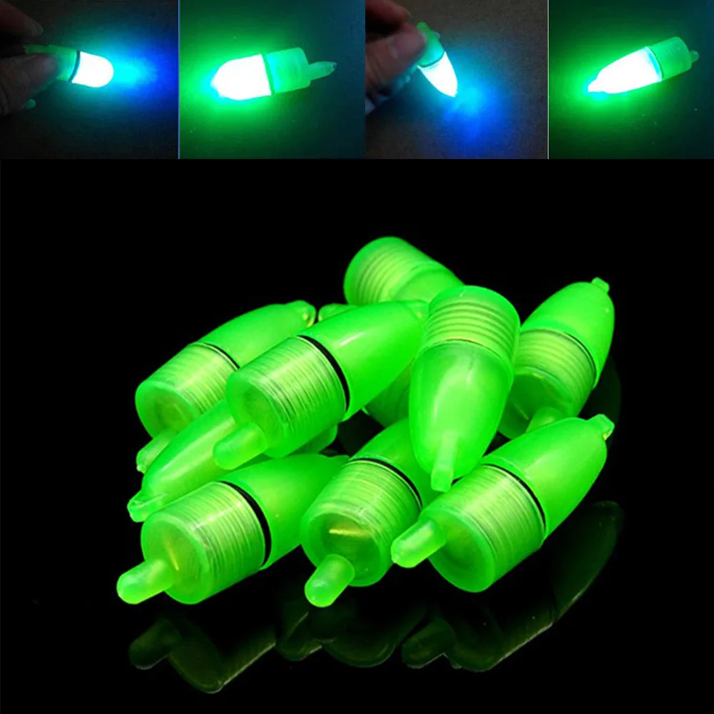 Newly 10 Pcs Led Fishing Float Bobber Electric Night Light Bite Shing Accessories Night Fishing Bell Light