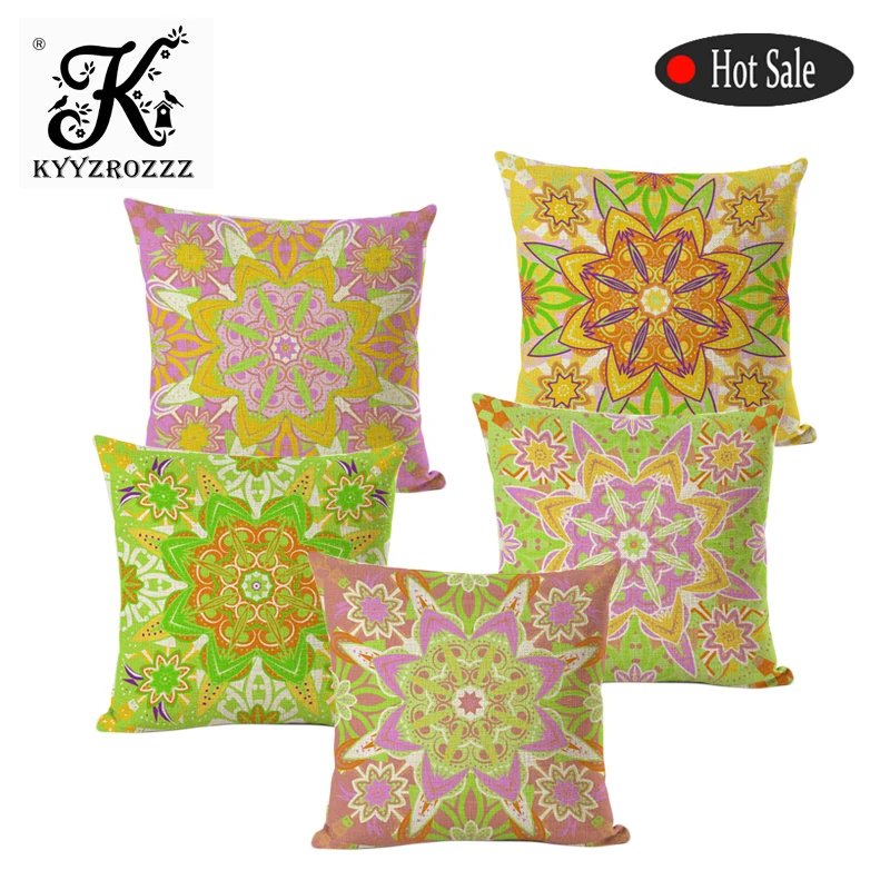 Geometric Cushion Cover Extraction National Pillowcase Square Linen Cotton Waist Cojines Family Sofa Decorative Home