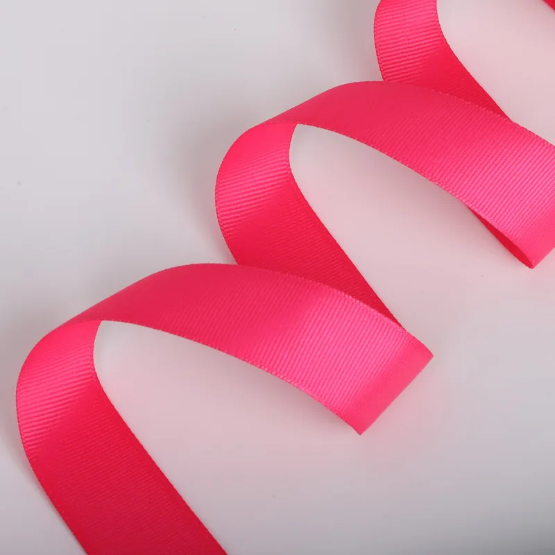 7-38mm 5yards Fuchsia Color Grosgrain Ribbon for Wedding Party Decoration Gift Packing DIY Handmade Crafts Garment Accessories