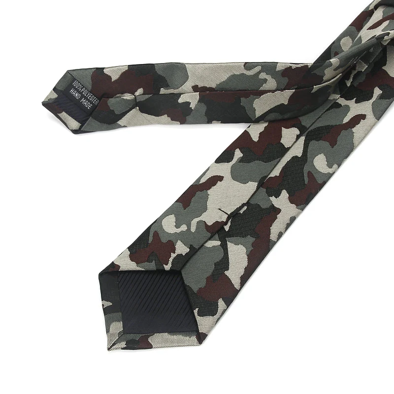 2018 Mens Slim Tie Camouflage Pattern Brand Ties 6cm Neck Ties Fashion Skinny necktie For Men Wedding Party Gravates NeckTies