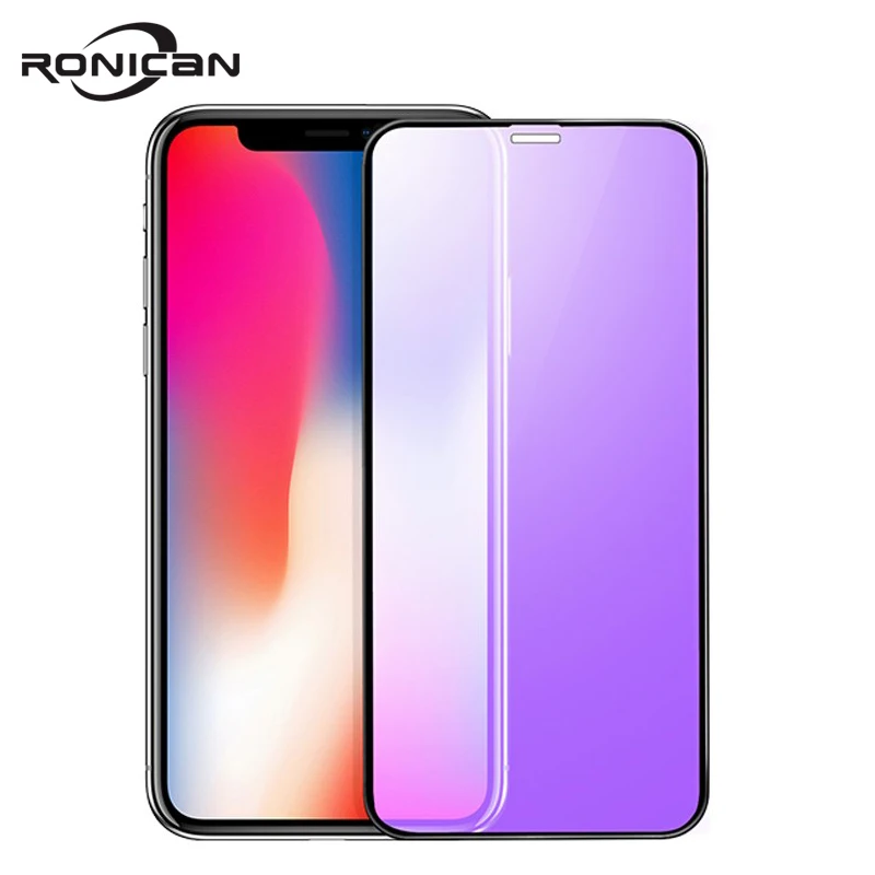 0.23mm 3D Curved Tempered Glass for iPhone X XR XS Max Soft Edge Anti Blue Light Screen Protector for iPhone 11 12 Pro Max mini