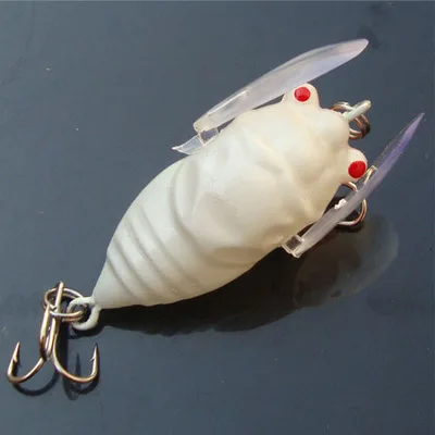 

artificial luminous cicada Bait 6g/4cm Insect Bait Popper Lure Bass Bait Artificial 2PCS