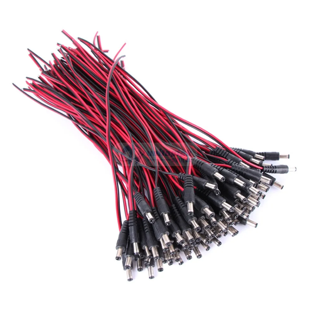 DC Power Connector Cable 12V Monitor Connector CCTV Security Camera Power Pigtail Male Cable