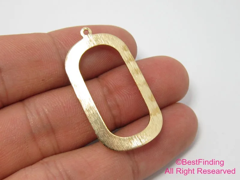 

10pcs Textured Oval Earring Charm, Arched Oval Brass Charms, Geometric Earring Findings, 37x20mm, Jewelry Making R039