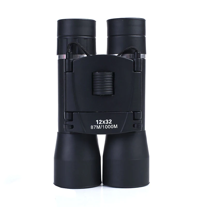 Portable Folding Binocular 12x32 HD FMC Optical Glass Lens lll Night Vision for Outdoor Bird-watching Travelling Hunting Camping