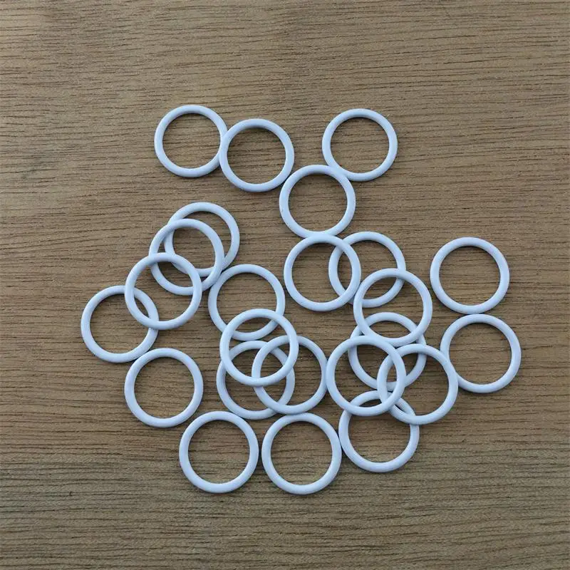 Wholesale sale 500pcs white metal Bra strap Adjustment buckle slide and Rings Figure Sewing plastic inner 11mm Accessories