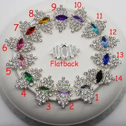 Flatback New Butterfly 10PC 20*35mm argento Mix colore bottoni strass cappotti di cristallo abiti deduzione decorativa artigianato fai da te