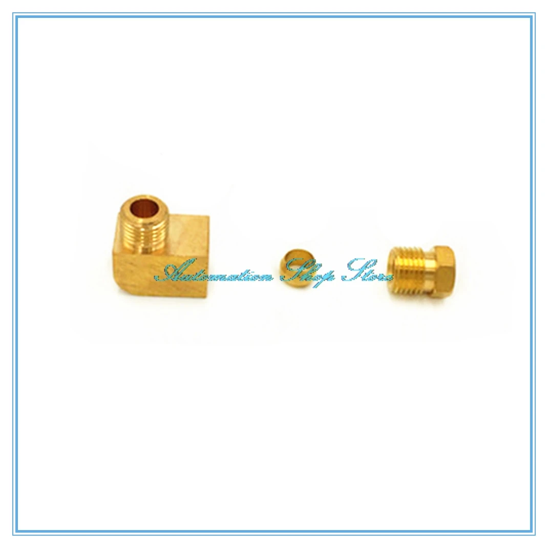 Machine tool lubrication Brass oil Pipe Fitting 4 6 8mm OD Tube Compression Ferrule Tube Compression Fitting Connector