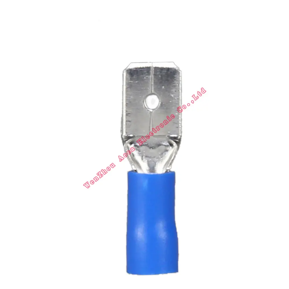 

Hot Sale 1000Pcs Male Blue Quick Spade Wire Connector Insulated Electrical Crimp Terminals Set Quick Disconnects 22-16AWG