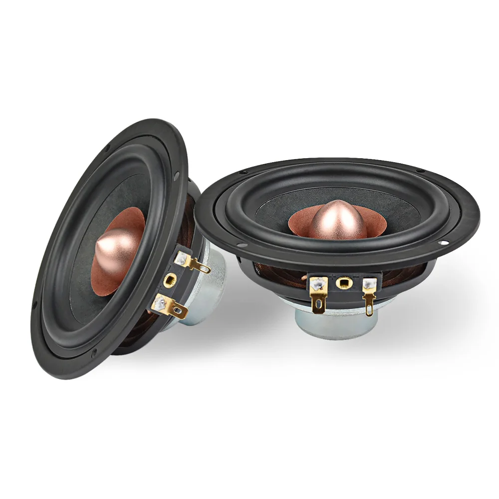 AIYIMA 2Pcs 4Inch Audio Portable Speakers Full Range Middle Bass 4Ohm 25W Midrange Speaker DIY For Home Theater Sound System