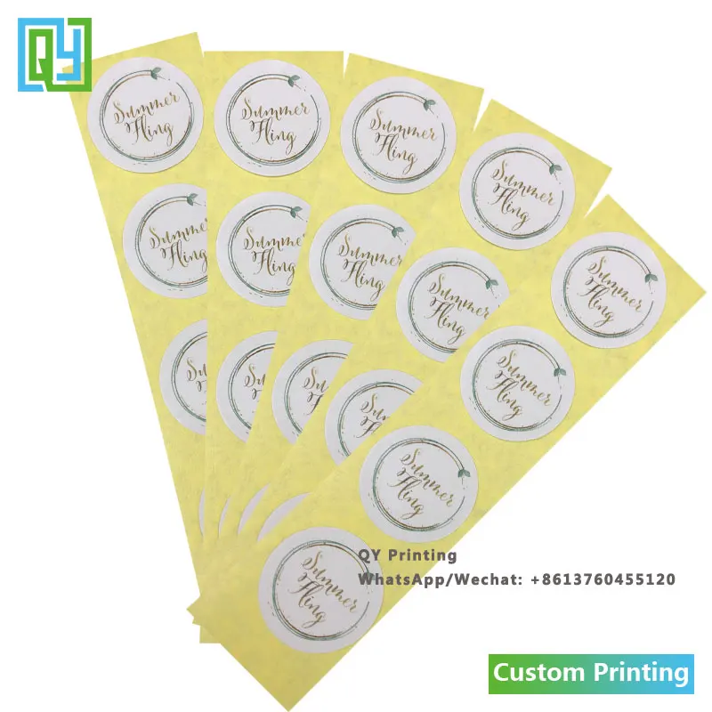 1000pcs 30x30mm Free Shipping Free Design Custom Made Paper Stickers Die Cut Fruit Stickers Sealing Labels Perfume Label Sticker