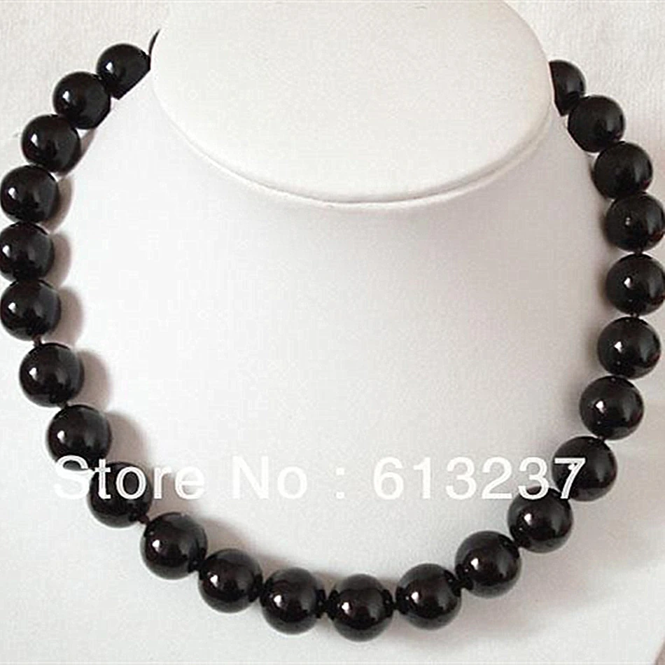 Fashion style 8mm black carnelian agat onyx stone beads strand chian necklace for women elegant gifts jewelry 18inch MY4065