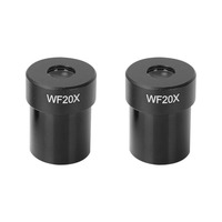 WF20X Microscope Eyepieces Biological Stereo Microscope Accessory Wide Angle Lens 23.2mm Install Diameter 2PCS/LOT