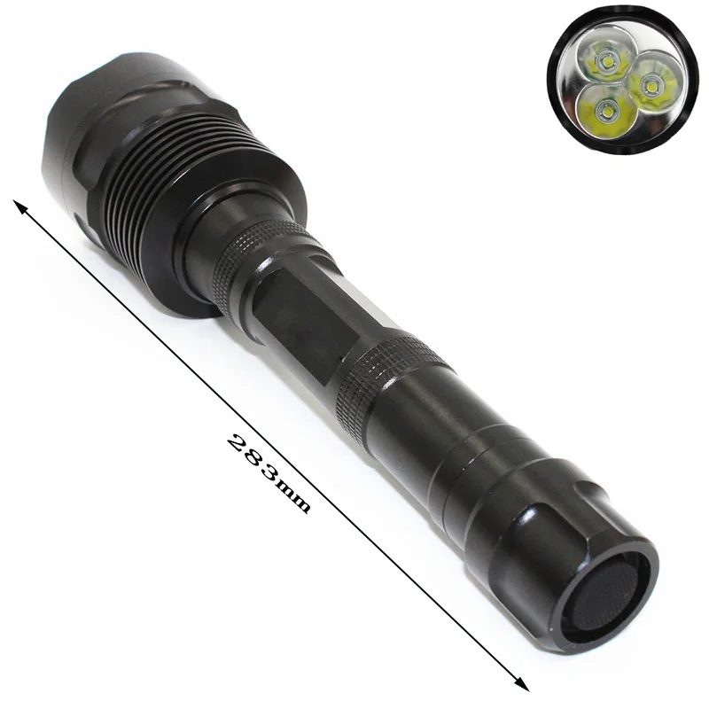 Ultra Bright 3x XML T6 LED 3200LM LED Flashlight Outdoor Baton Torch Wroking Lamp For Security and Self Defense Emergency