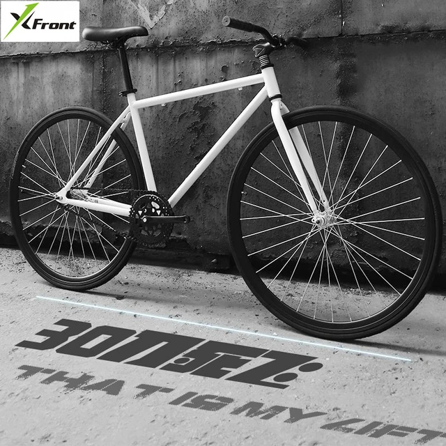 New X Front brand fixie Bicycle Fixed gear bike 50cm DIY single speed inverter ride road bike track fixie bicycle colorful bike AliExpress