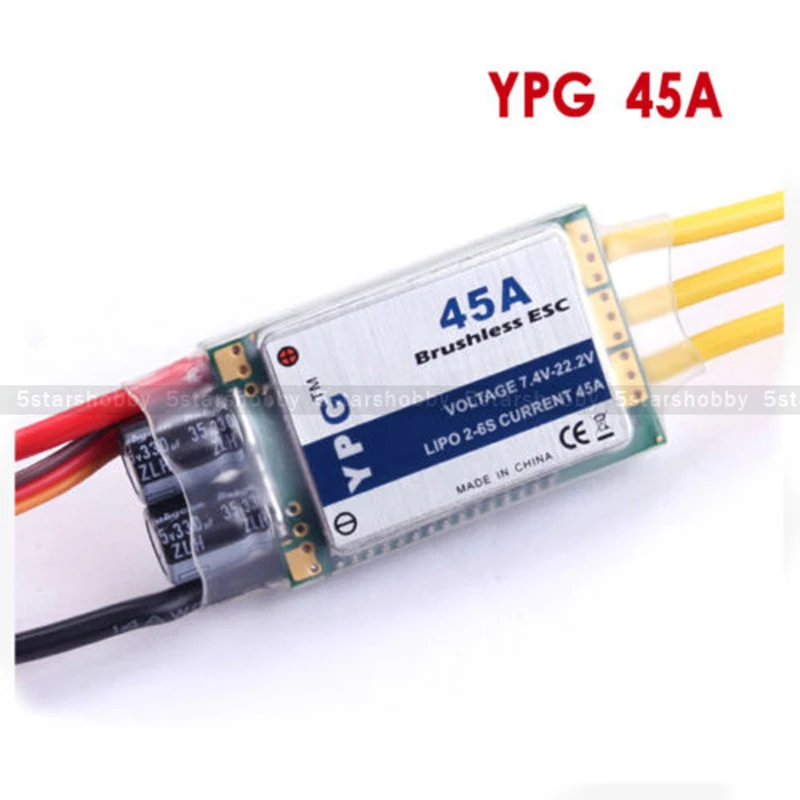 

YPG 45A ESC 2 ~ 6S SBEC Бесщеточный Регулятор скорости для вертолета Trex 450L 480