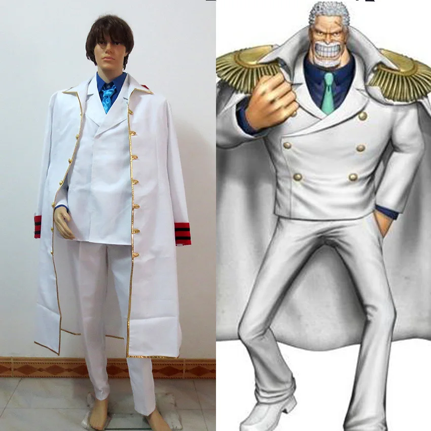 

Monkey D. Garp Navy Justice Cloak suit Cosplay Costume Custom Made Any Size