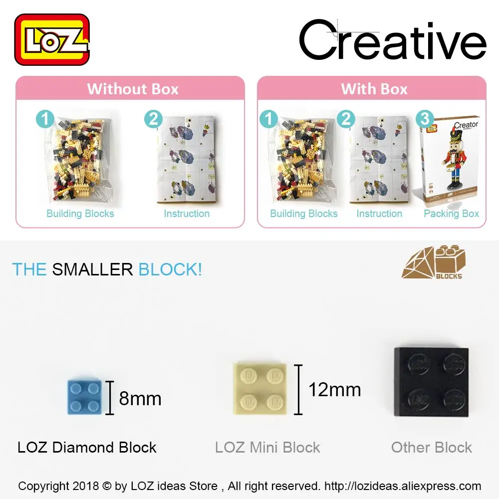 LOZ Diamond Blocks Animals Assembly Action Figures Set Fox Rabbit Educational Toys for Children Building Blocks Bricks Diy